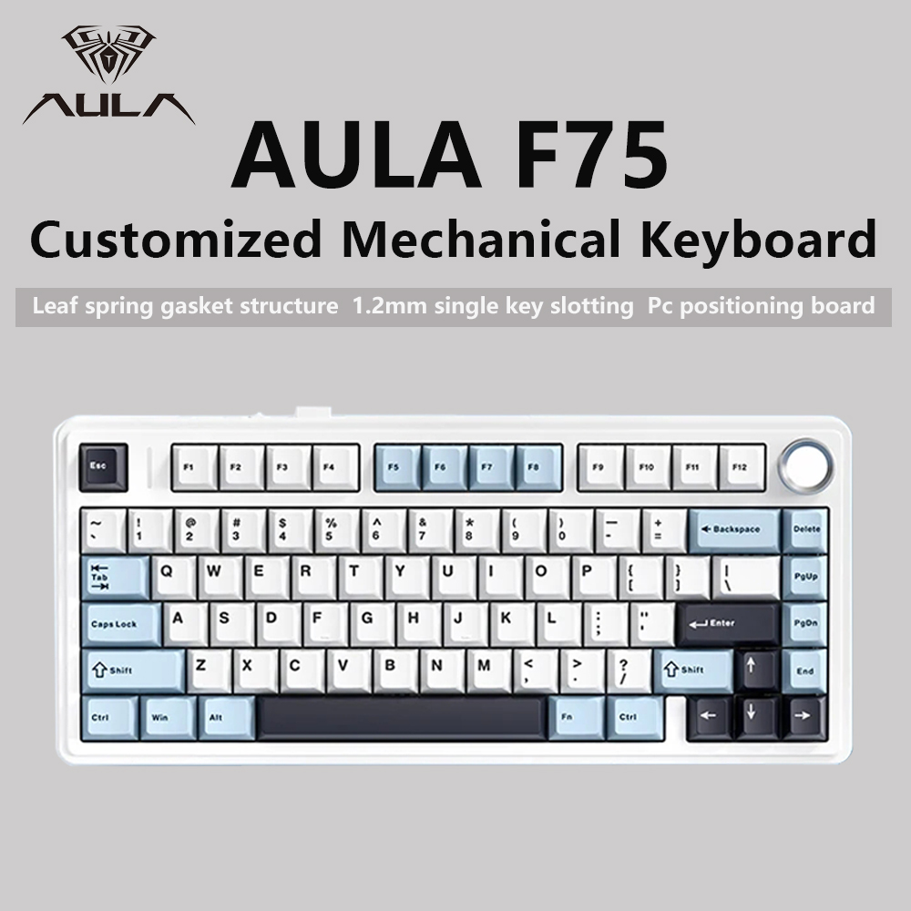 Keyboard Gaming Mac - AULA F75 2.4G Wireless/Bluetooth/Wired Gaming Mechanical