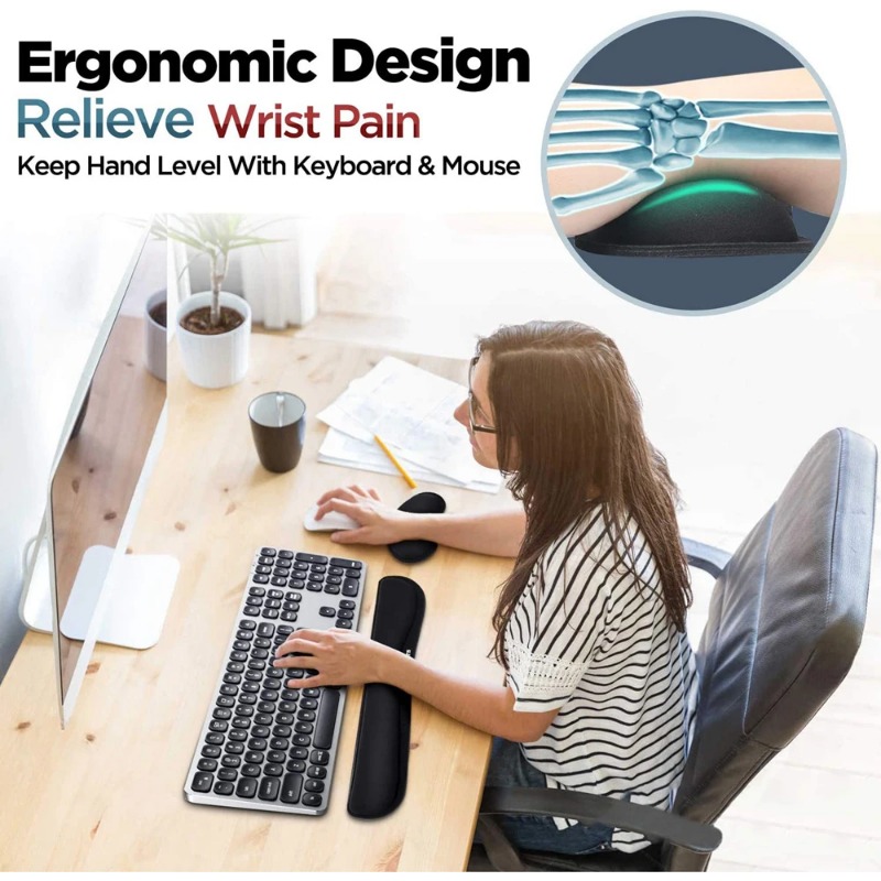 Ergonomic Keyboard Wrist Rest  - đánh giá và giá Gaming Keyboard And Mouse Set