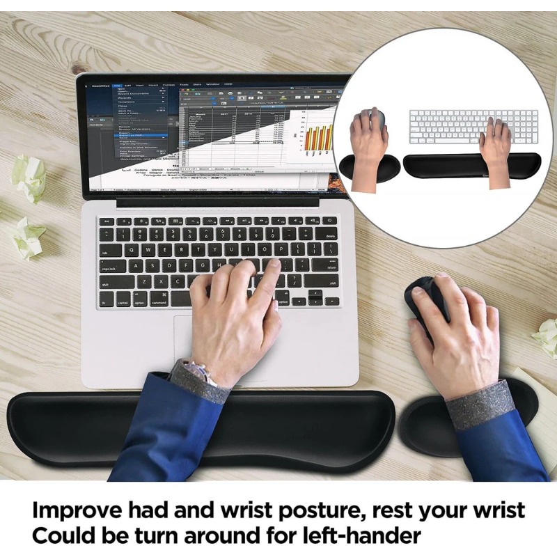Ergonomic Keyboard Wrist Rest  - đánh giá và giá Gaming Keyboard And Mouse Set