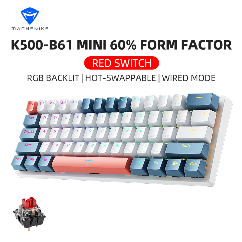 K500-B61 Machenike Mini Mechan - đánh giá và giá Gaming Keyboard And Mouse Set