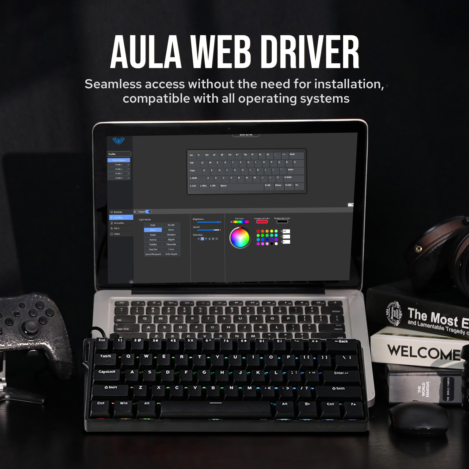 Custom AULA WIN60 HE WIN60 HE  - đánh giá và giá Gaming Keyboard Hall Effect Switches