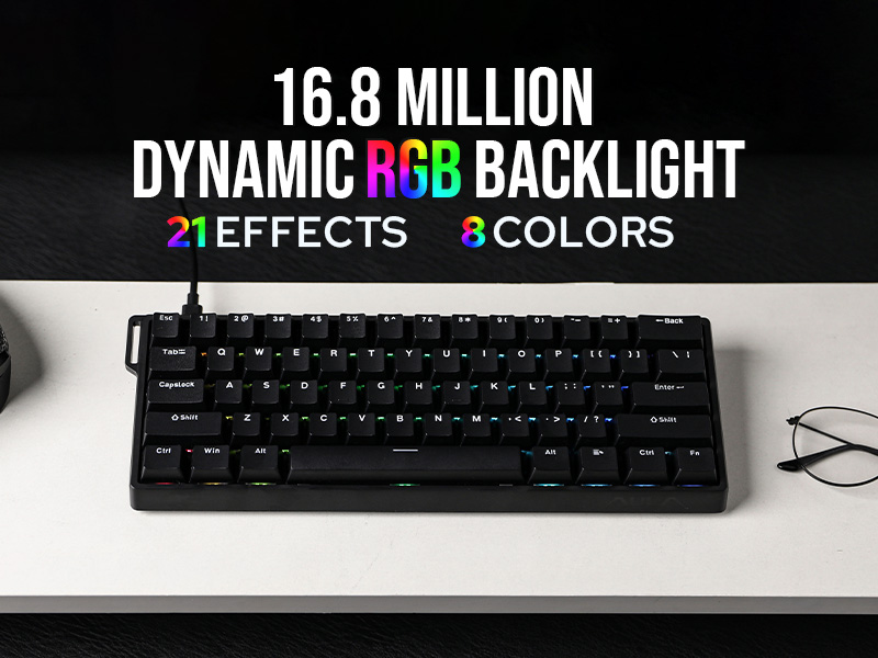 Custom AULA WIN60 HE WIN60 HE  - đánh giá và giá Gaming Keyboard Hall Effect Switches