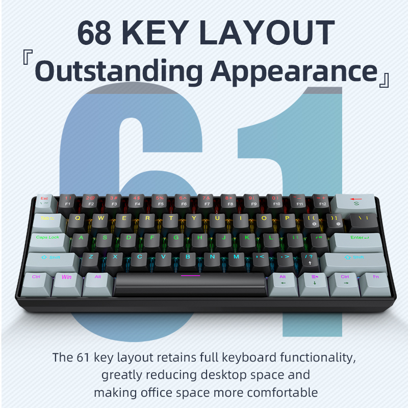 APAYADO K61 Mini Mechanical Ke - đánh giá và giá Gaming Keyboard And Mouse Set