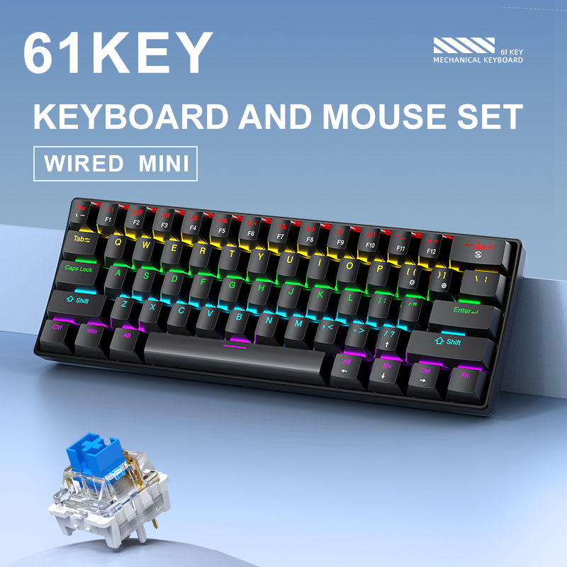 APAYADO K61 Mini Mechanical Ke - đánh giá và giá Gaming Keyboard And Mouse Set