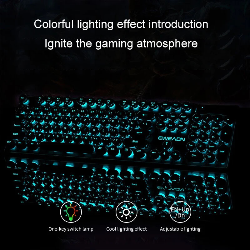 Retro Punk Mechanical Feel Key - đánh giá và giá Gaming Keyboard Mechanical Wireless