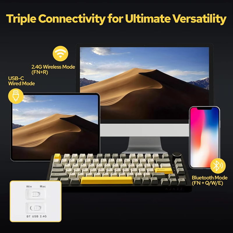 AK820/AK820Pro Gaming Mechanic - đánh giá và giá Gaming Keyboard Mechanical Wireless