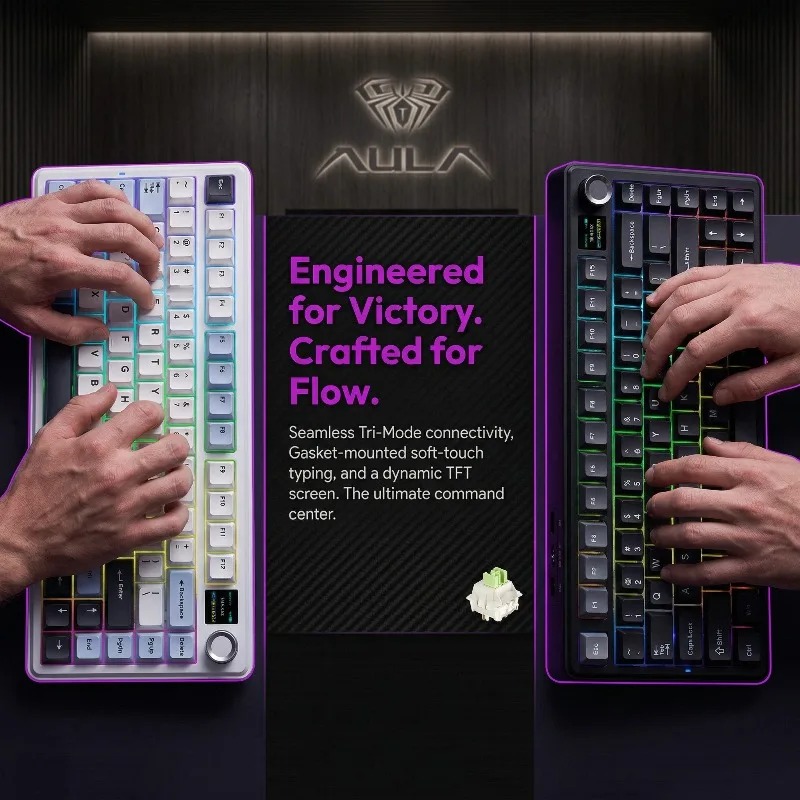 AULA F75 Max Mechanical Keyboa - đánh giá và giá Gaming Keyboard Mechanical Wireless