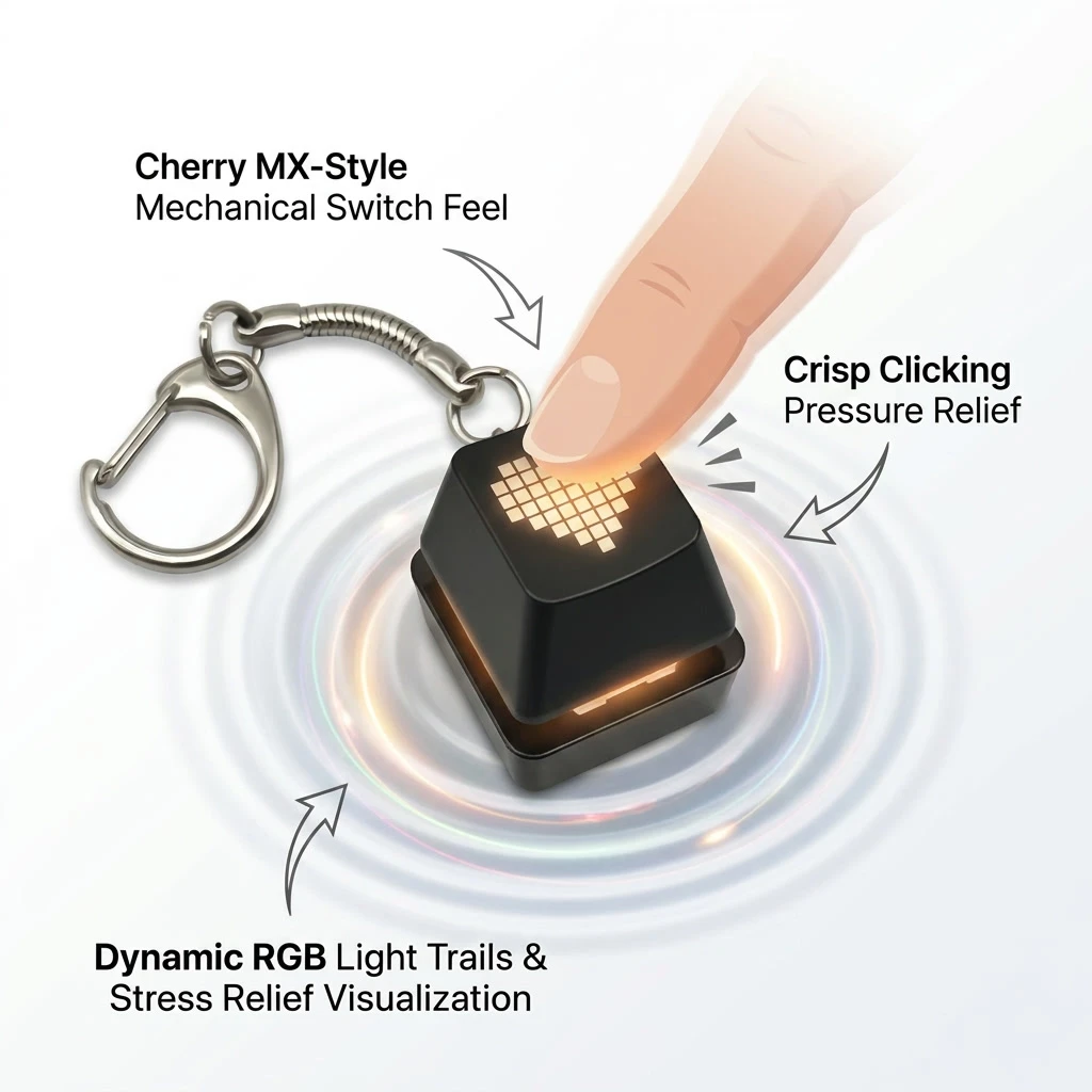 Mini RGB Keyboard Keychain Fid - đánh giá và giá Mechanical Switch Tester