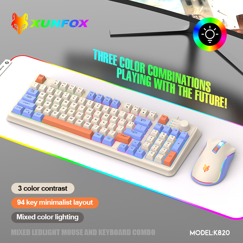K820 USB Wired Game Keyboard M - đánh giá và giá Gaming Keyboard And Mouse Set